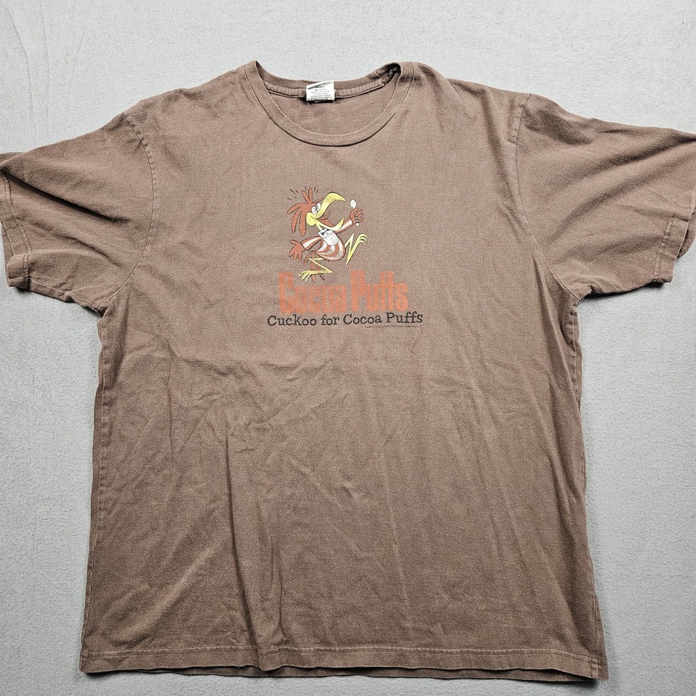 Y2K Steve & Barry's Cocoa Puffs Cereal Shirt Mens XL Brown 2007